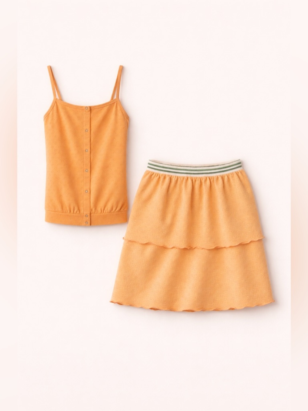 The Sunday Collective “Orange So Sweet” Camisole & Skirt Set 10–11Y